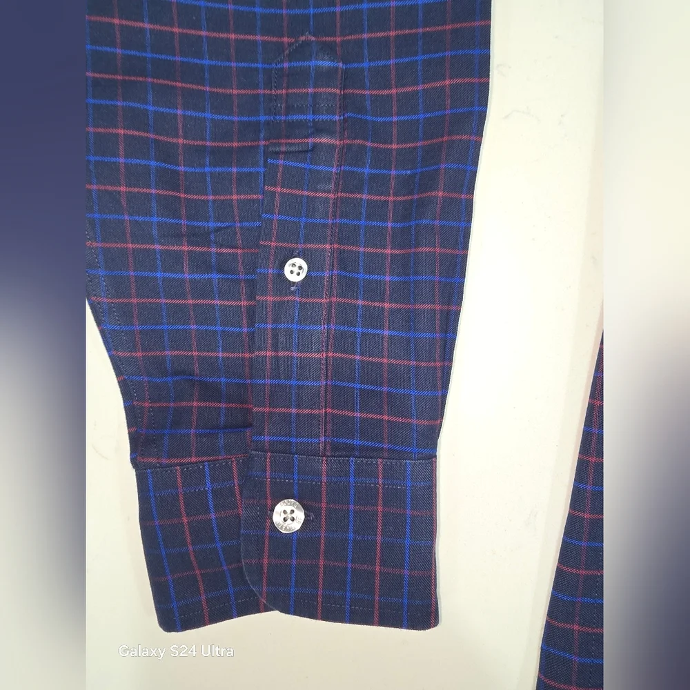 NWOT Brooks Brothers MILANO‎ Non-Iron Stretch Plaid Long Sleeve Butyon Down XL